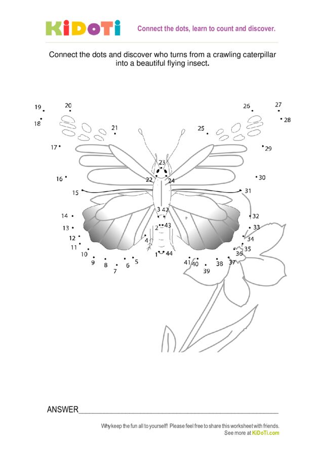 Connect the dots BUTTERFLY