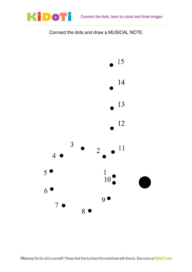 Connect the dots MUSICAL NOTE