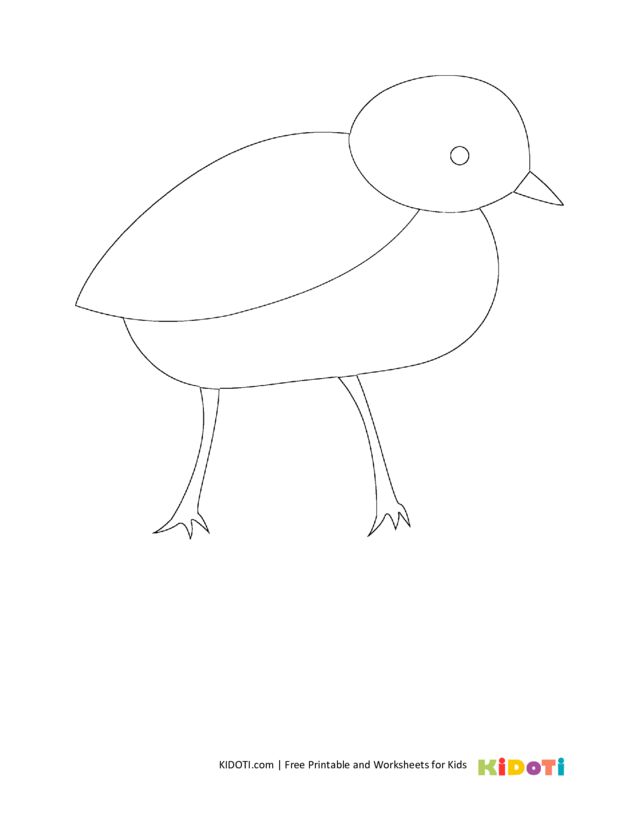 Baby chick coloring pages