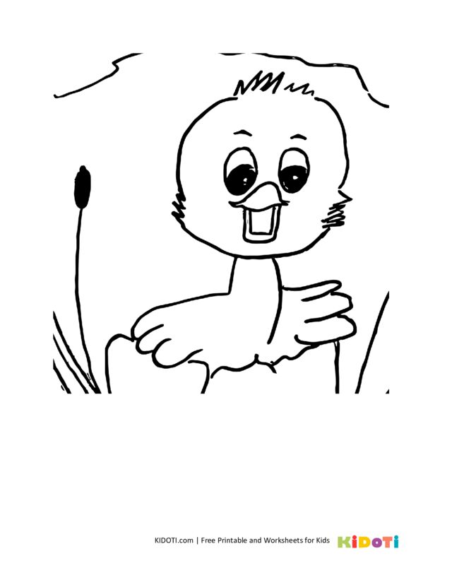 Baby duck coloring pages